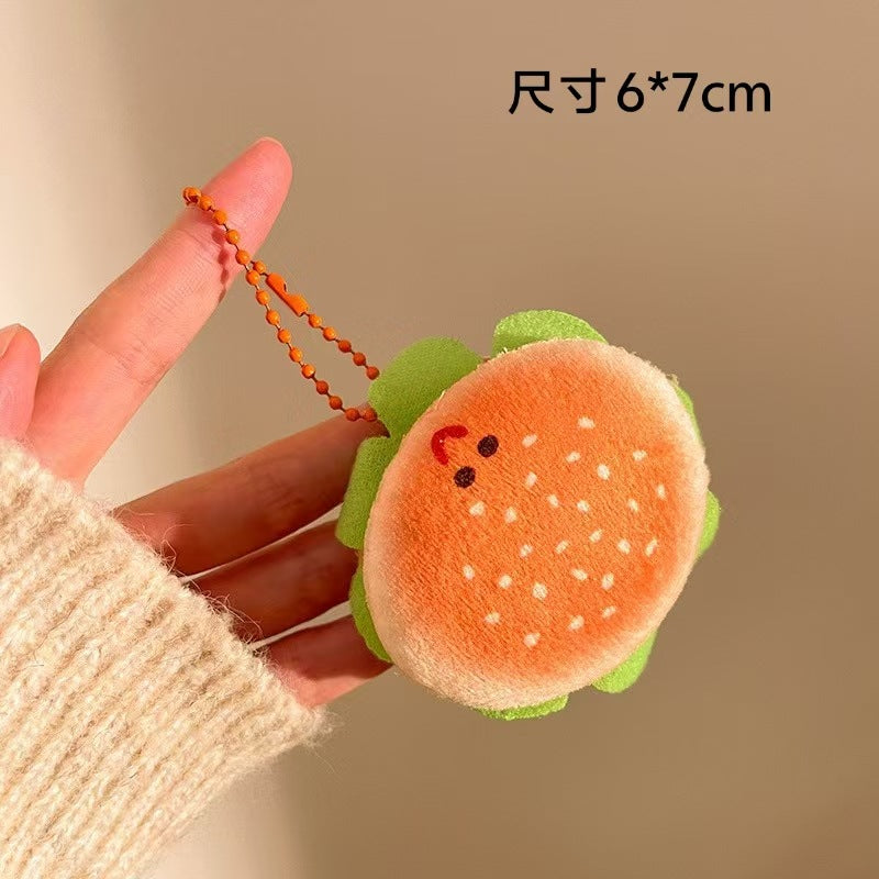 Wholesale Creative Food Plush Doll Pendant Girl Backpack Pendant Keychain Pendant Doll Small Gift Event Stall
